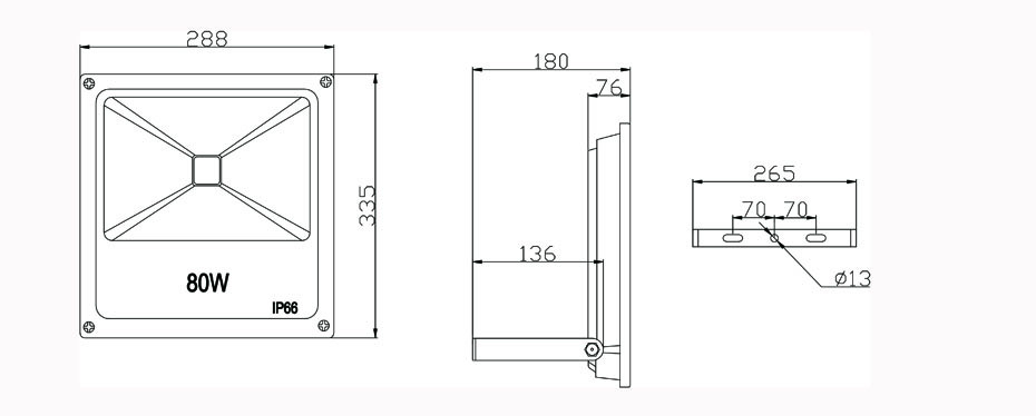 80w led floodlight 