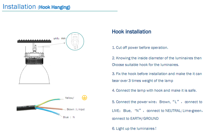 150W Led high bay light