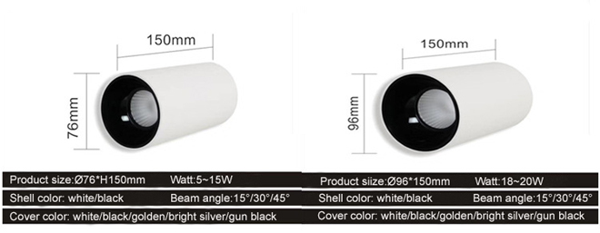 ceiling surface mounted led downlight size-1