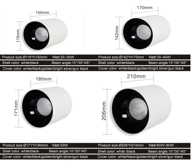 ceiling surface mounted led downlight size-2